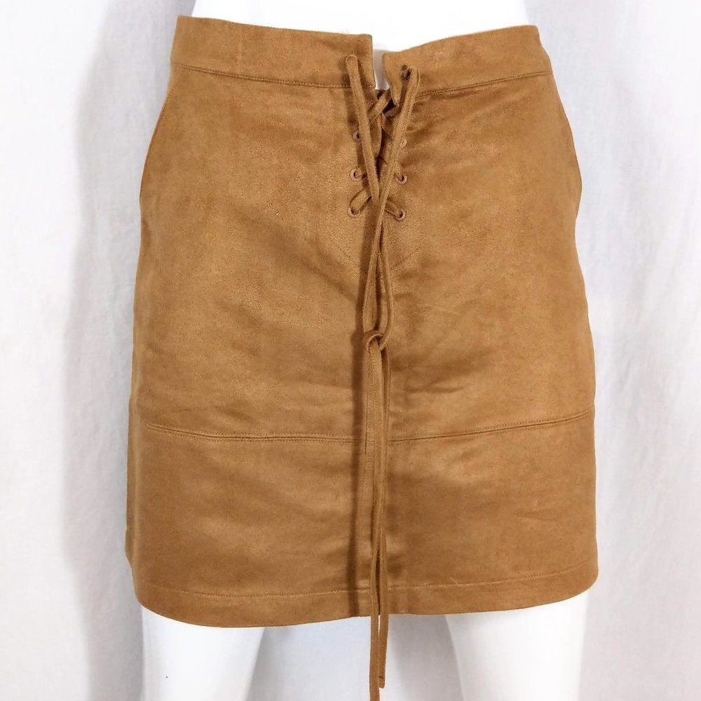 Tan/Camel Faux Suede Microfiber Lauren Conrad Mini